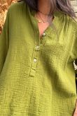 Annie Cushion Cotton Laurie Blouse Olive